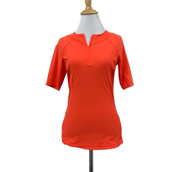 Athleta Pacifica II Vented Tee Women XS Extra Small Quarter Zip Swim Surf UPF - Picture 1 of 11